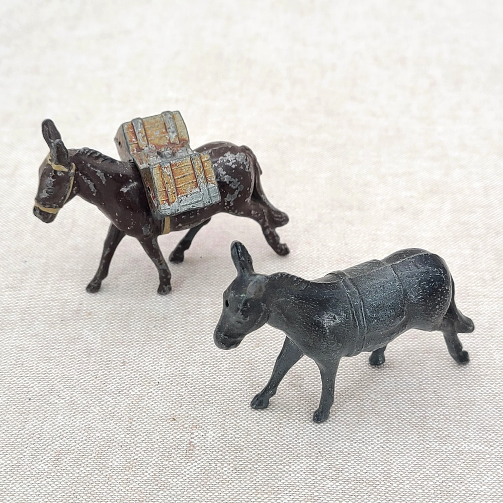 Vintage JOHILLCO 1950s Lead, Pack Mules from Mountain Gun Battery, 3 Pieces